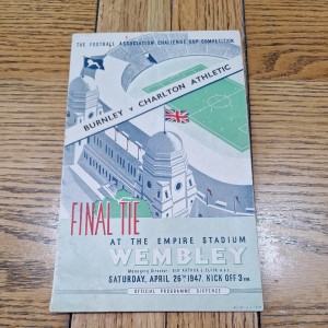Burnley v Charlton Athletic 1947  FA Cup final  for sale on Ebay