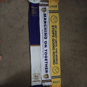 Leeds United Scarves, 24/25 Promotion,  23/24  Play Off Final, 19/20 Centenary. for sale on Ebay