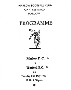 Marlow v Watford (Friendly) 1972/1973 - Football Programme for sale on Ebay