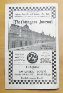FULHAM v SWANSEA TOWN 1936/1937 *Excellent Condition Football Programme* for sale on Ebay