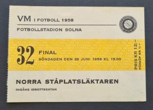 1958 World Cup Final Ticket Brazil V Sweden Original Ticket. VG Condition 1 fold for sale on Ebay