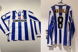 Rare Sheffield Wednesday long sleeve 1993 League Cup final Waddle #8 shirt Large for sale on Ebay