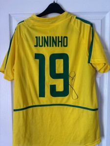 Juninho Signed Brazil Shirt With COA Middlesbrough Legend for sale on Ebay