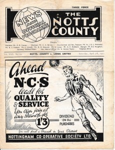 Notts County v Leeds United 1950/1951 - Football Programme for sale on Ebay