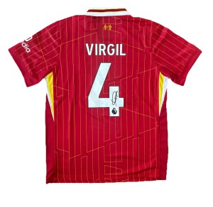 VIRGIL VAN DIJK Signed Liverpool 2024/25 Home #4 Large Premier League COA for sale on Ebay