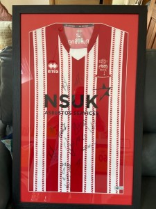 Professionally framed, signed Lincoln City FC shirt, 2018-19 promotion season for sale on Ebay