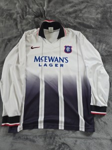 Orginal Authentic Nike Glasgow Rangers 1997/1998 Away Shirt Long Sleeve Large for sale on Ebay