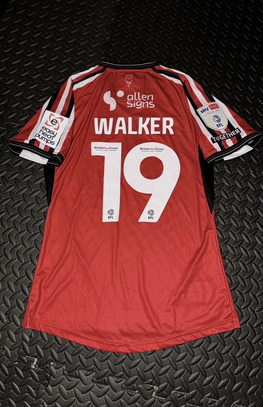 Lincoln City Match Worn Home Tyler Walker Shirt for sale on Ebay