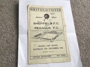 Sheffield United v Pegasus Football Programme 27/12/1952. for sale on Ebay
