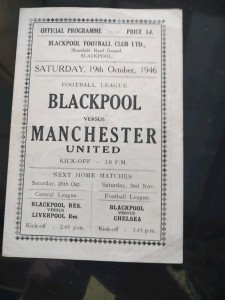 19 Oct 1946. Blackpool v Manchester United: League 1.  Excellent Condition for sale on Ebay