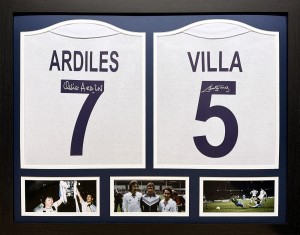 FRAMED ARDILES & VILLA SIGNED TOTTENHAM SPURS 1978 SHIRTS COMES WITH PROOF & COA for sale on Ebay