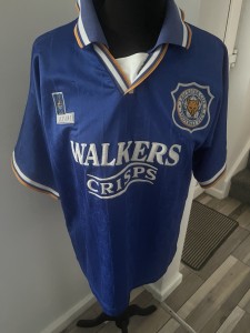 Vintage Leicester City Blue Home Walkers Shirt Size M Chest 42 for sale on Ebay