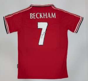 DAVID BECKHAM Back Signed Manchester United Jersey Authenticated by Icons for sale on Ebay