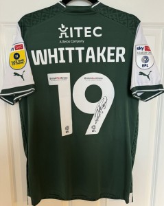 2022/23 - Plymouth Argyle Signed & Match Worn Home Shirt (#19 Morgan Whittaker) for sale on Ebay