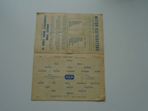 RARE LEEDS UNITED V LINCOLN CITY 1948-49 2ND DIVISION for sale on Ebay