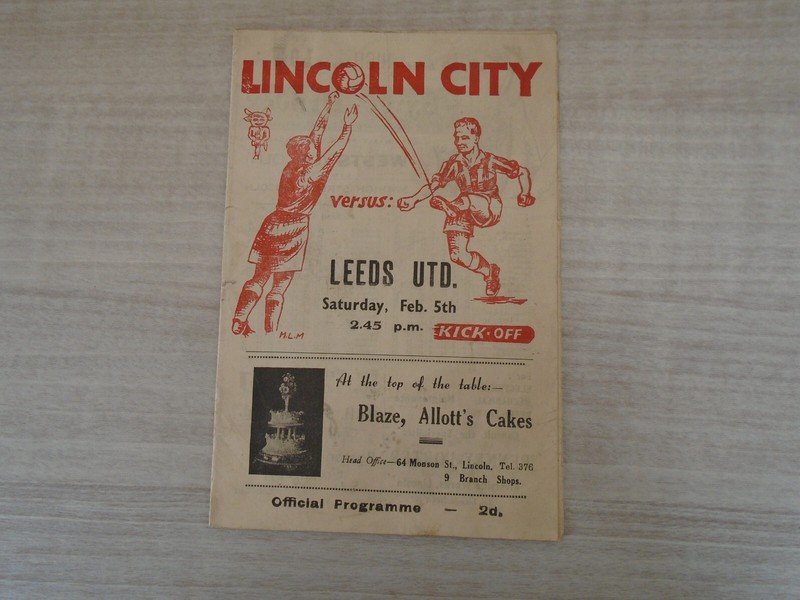 RARE LINCOLN CITY V LEEDS UNITED 1948-49 2ND DIVISION for sale on Ebay