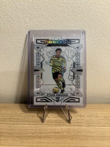 Panini Obsidian Soccer 23/24 - Ethan Nwaneri  White Contra /9 Arsenal RC for sale on Ebay