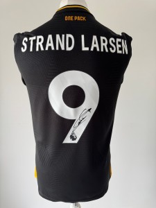 Signed JORGEN STRAND LARSEN Shirt - Wolverhampton Wanderers Wolves -PROOF/COA- for sale on Ebay