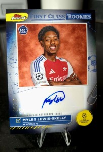 Topps Chrome 2024-25 UCC Myles Lewis-Skelly Rookie Auto 08 /10 Arsenal England🔥 for sale on Ebay