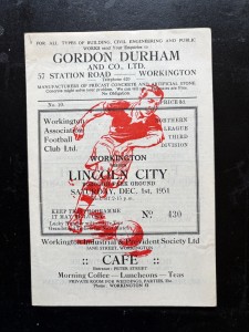 1951-52 Workington v Lincoln City for sale on Ebay