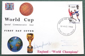 1966 FOOTBALL WORLD CUP, BOBBY MOORE SIGNED FIRST DAY COVER, WEST HAM & ENGLAND. for sale on Ebay