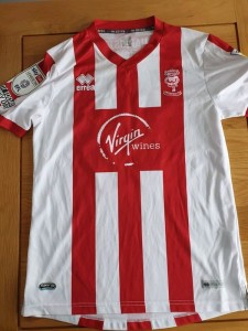 Lincoln City FC Lewis Fiorini Match Worn Shirt 2021-2022, Errea Medium Signed. for sale on Ebay