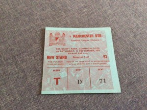 Crystal Palace v Manchester United Ticket 11th September 1971 for sale on Ebay