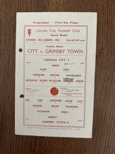 Lincoln City  v  Grimsby Town 1959/60 Friendly  (16/14) for sale on Ebay