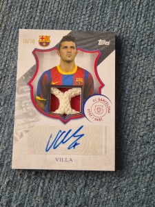 TOPPS BARCELONA 125TH ANNIVERSARY 24/25 VILLA BARCELONA GOAL NET AUTO 10/10 for sale on Ebay