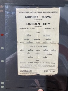 1951-52 End of Season Challenge Match Programme Grimsby Town v Lincoln City RARE for sale on Ebay