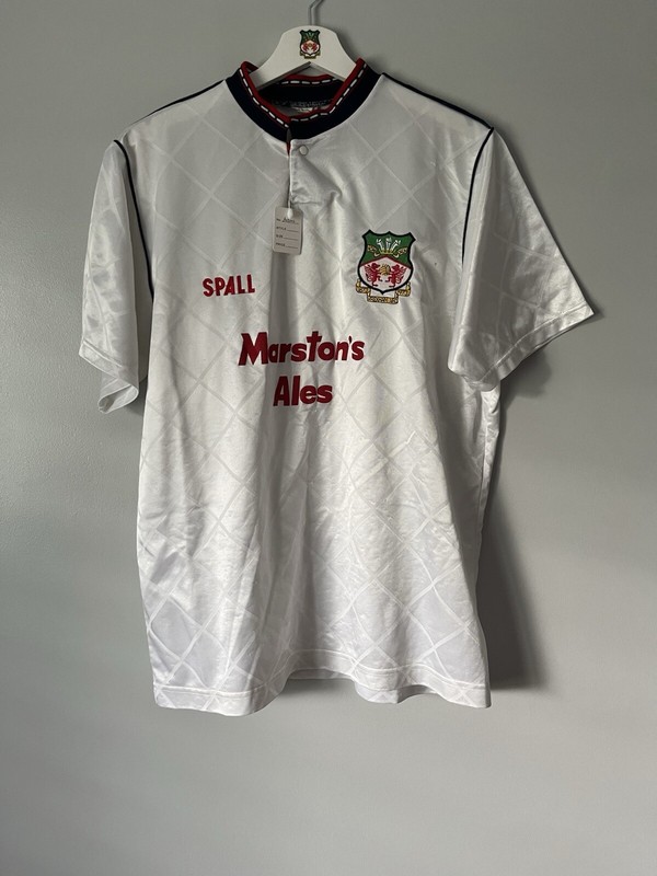 1990/91 Wrexham AFC Shirt Away Football. White. Size Large Good Condition. RAR for sale on Ebay