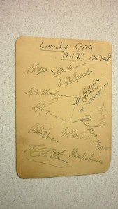 Old Autograph Book Page-Lincoln City A.F.C, 1947/48. for sale on Ebay