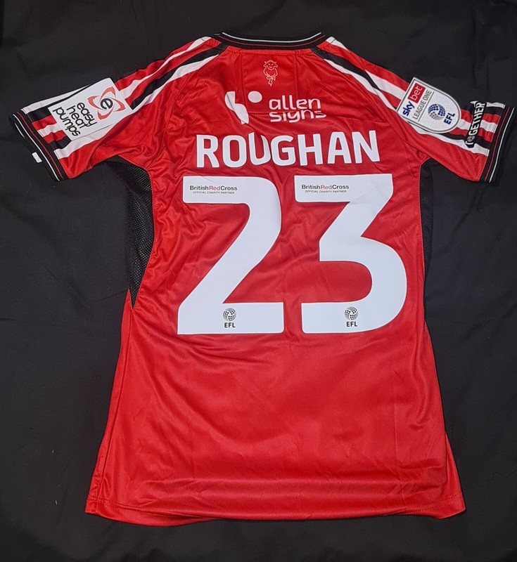 2023/24 Match Worn Sean Roughan Lincoln City Home Shirt for sale on Ebay