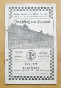 FULHAM v BRENTFORD War FA Cup 1939/1940 *Fair/Good Condition Football Programme* for sale on Ebay