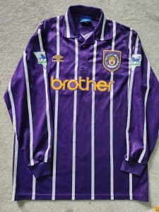 Incredibly Rare Manchester City Match Issue/worn 92/93 Umbro Away Shirt. for sale on Ebay
