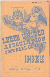 RARE FOOTBALL PROGRAMME LEEDS UNITED V QUEEN OF THE SOUTH 1949 for sale on Ebay