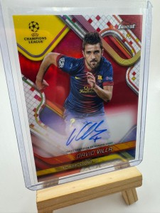 David Villa /5 Auto Topps Finest Barcelona Spain Legend Rare for sale on Ebay