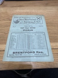 WEST HAM V FULHAM 1936-1937 for sale on Ebay