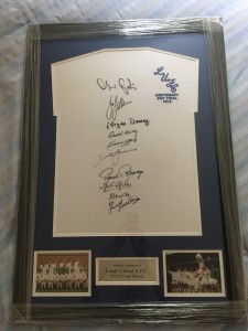Leeds United Utd Framed 1972 FA Cup Shirt. Hand Signed x 10 LUFC Autographs. COA for sale on Ebay