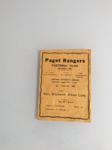 PAGET RANGERS V WEST BROMWICH ALBION COLTS 06.05.1950 FRIENDLY GAME,  +V SHELDON for sale on Ebay