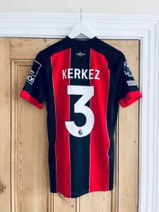 Milos Kerkez #3 Match Worn AFC Bournemouth Home Shirt vs West Ham 16/12/24 for sale on Ebay