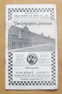 FULHAM v STOCKPORT COUNTY 1937/1938 *Good Condition Football Programme* for sale on Ebay