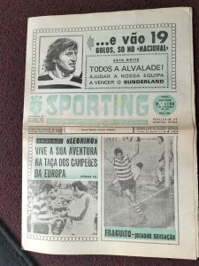 Original Sporting Lisbon V Sunderland 1973 Cup Winners Cup Newspaper Rare. for sale on Ebay