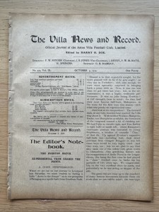 1914/15 Aston Villa v Chelsea - Div 1 PLUS Everton match report for sale on Ebay