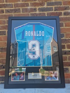 Ronaldo Nazario R9 Signed Framed Barcelona Football Shirt With COA Beckett Auth for sale on Ebay