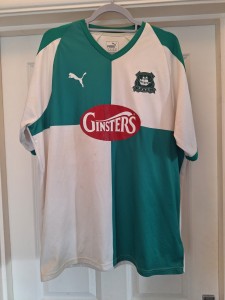 Plymouth Argyle Adults XXL Away Shirt 2018/19  PUMA Ginsters White & Green for sale on Ebay