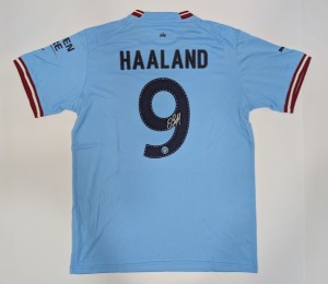 ERLING HAALAND Back Signed Manchester City Home Jersey Authenticated by Icons for sale on Ebay