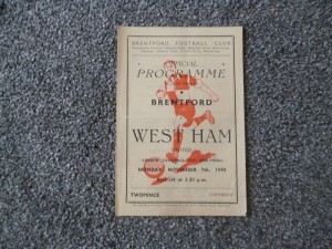 Brentford v West Ham United 1949/50 LCC Semi Final Programme 07/11/1949 for sale on Ebay
