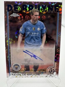 KEVIN DE BRUYNE KDB 1/1 AUTO! Topps Chrome LOGOFRACTOR Manchester City 2024 2025 for sale on Ebay