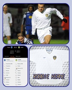Leeds United Match Worn Issued Shirt Robbie Keane V Troyes 2001 Tottenham for sale on Ebay